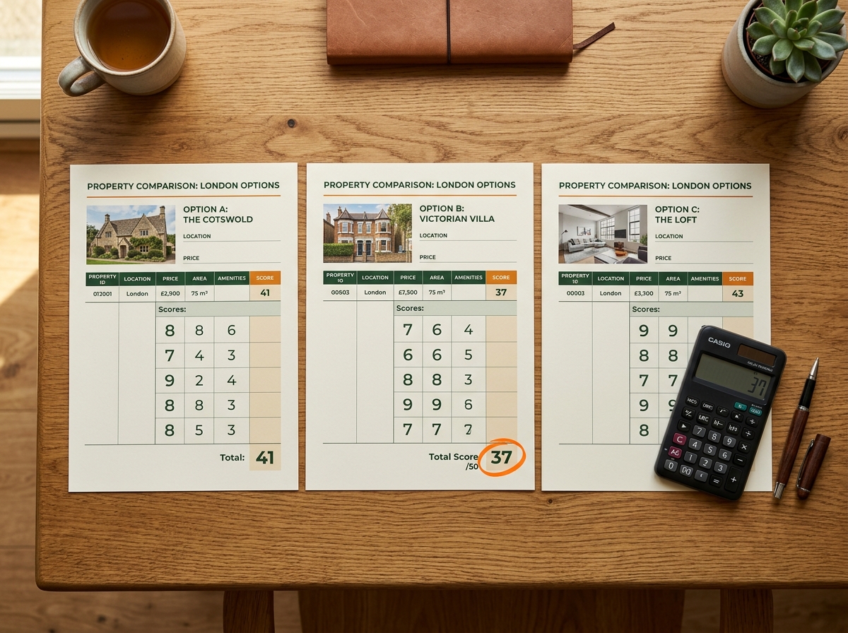 Score properties side by side